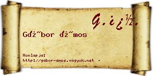 Gábor Ámos névjegykártya